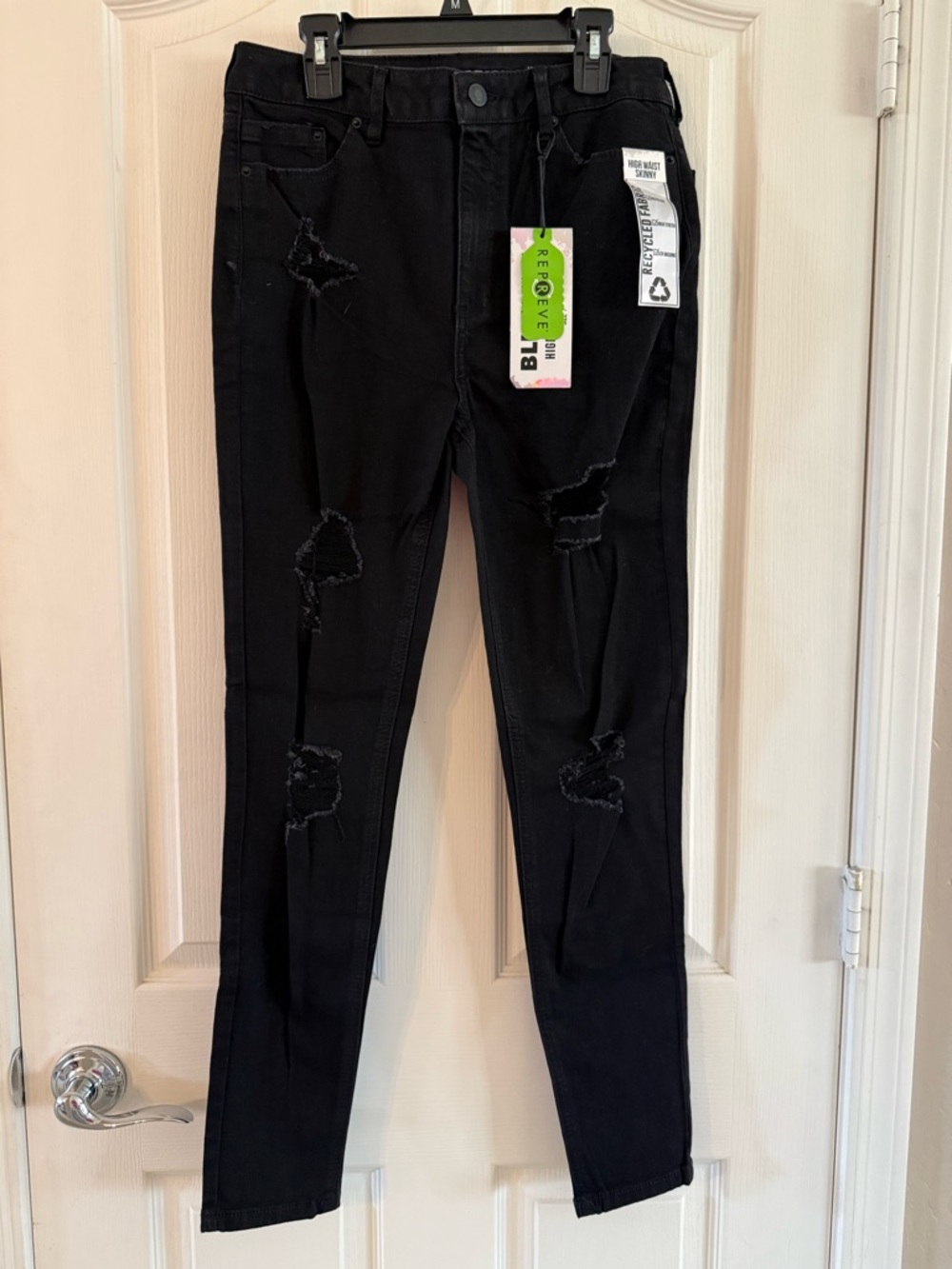 Blue Spice Black Distressed Skinny Jeans